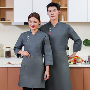 Giacca da Chef per Ristorante, Uniforme da <span class=keywords><strong>Cuoco</strong></span> per Uomo e Donna, Giacca da Cucina, Uniforme da Hotel per Uomo - Product Image 2