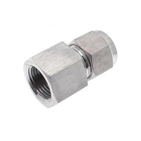 Conector de Tubo de Compresión de Doble Férula Recto con Rosca Hembra BSP de Acero Inoxidable 304 de 1/4\", 1/2\", 3/8\" de Alta Calidad