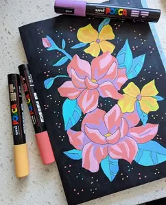 Marqueurs <span class=keywords><strong>Posca</strong></span> moyens avec pointe de 5m, ensemble de stylos à peinture acrylique pour fournitures d'art, peinture sur tissu, marqueurs d'art sur tissu - Product Image 4