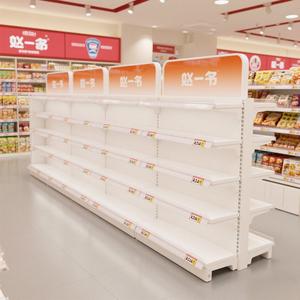 Soporte de exhibición de metal a prueba de humedad tormenta tropical estante de supermercado estantes de comida de una y doble cara de Servicio Ligero