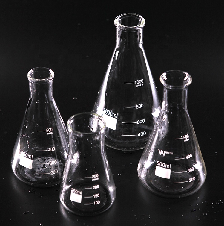 Лабораторная коническая колба из боросиликатного стекла 1000 мл