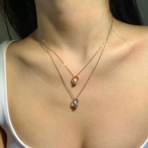 Dylam Exclusive Design Minimalist 925 Sterling Silver Link Chain Crown <b>Ring</b> Pendant <b>Necklace</b> - Product Image 2