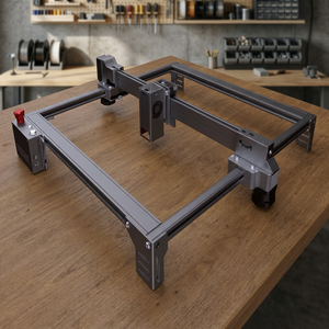 Machine de gravure laser semi-conductrice LC400 Plus 455nm 10W, découpeuse laser de table 400x400mm pour papier, plastique, bois - Product Image 3
