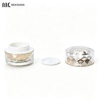 Pot de gel à ongles en acrylique 5g à coupe diamant, rechargeable, anti-fuite, avec logo personnalisé, emballage pour ongles OEM ODM