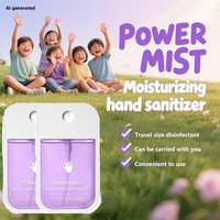 Spray désinfectant pour les mains sans rinçage, format carte, hydratant, portable, antibactérien, parfum frais, format voyage