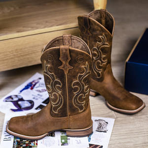 סגנון חדש cowboy מגפיים נשים שנה טובה welt העליון cowboy איכותי מגפיים נשים מחוז - Product Image 6