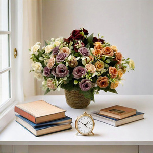 Bouquet de roses artificielles de style nordique pour la décoration de table de mariage à domicile BMG15 Fleur unique - Product Image 1