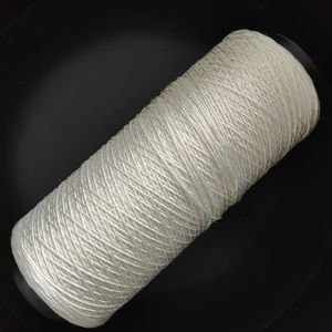 Пряжа лотоса 100% нитей шелка 400 м/100 г Моток пряжа 4 нм конус Роскошная пряжа белая блестящая Высокое качество для вязания ручных ткачей - Product Image 5