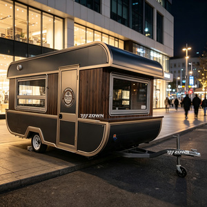 Chariot de vente de nourriture de rue multifonctionnel, remorque alimentaire mobile en fibre de verre pour la vente de hot-dogs, pizzas, glaces, etc. - Product Image 1
