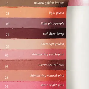 Private Label Vegan Cream to Powder Blush and Lip Cheek Face Makeup Stick evidenziatore fard Waterproof Beauty Makeup 9 colori