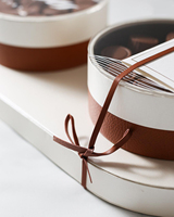 Plateau ovale en cuir, boîtes à dattes et biscuits pour le Ramadan, emballage de luxe personnalisé pour mariage, noix, pâtisseries, chocolats, bonbons, avec fenêtre