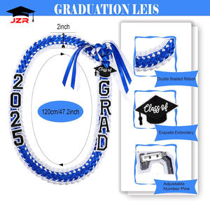 毕业花环 2025届毕业典礼丝带双层编织项链 手工制作花环 为毕业生祝贺 高年级学生 - Product Image 2