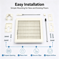 Grille de ventilation linéaire BaoYun PCP en plastique blanc durable, réglable, à persiennes, pour retour d'air HVAC