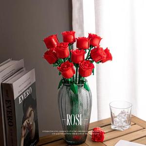 Nhựa bền DIY giáo dục lắp ráp đồ chơi bảo quản Rose Bouquet khối cho trẻ em cho Valentine của giáo viên ngày tuổi 5 7 năm - Product Image 1