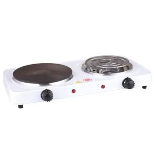 Kitchen appliances with solid and coil heating plates for electric cooker induction hob