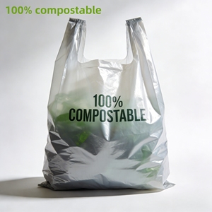 XC-BIO 100% Biodegradable Reusable Waterproof Leak-Proof Heat Seal Shrink Bag Customizable Cornstarch+PLA+PBAT T-Shirt Bag