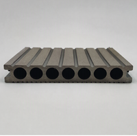 Vente en gros de terrasses en composite bois-plastique (WPC) antidérapantes, imperméables, à trous ronds, 150x25mm, pour jardin et terrasse