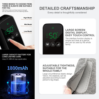 YIJIAN Appareil de massage du mollet personnalisable OEM ODM à chauffage stable et large zone de couverture, 3 modes/3 niveaux de pression, 5 réglages de chaleur pour