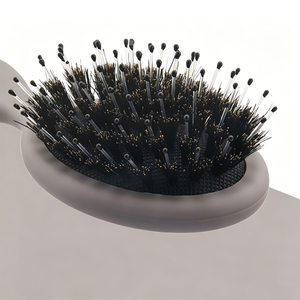 Brosse à cheveux ronde à poils de sanglier lisses, brosse de massage à coussin, vente en gros, <span class=keywords><strong>peigne</strong></span> de massage multicolore pour coiffure professionnelle - Product Image 2