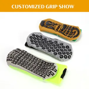 Gratis Ontwerp En Mock-Up Custom Grippy Sokken Antislip Sokken Sokken Sport Grip Sokken Voor Slip Voetbal