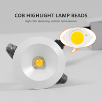 Chine Usine Fabricant Boîtier en aluminium 1watt COB Encastré RVB Mini Plafond Led Spot