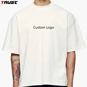 High Quality Plain Custom 230gsm T-<strong>Shirt</strong> Boxy 100% Cotton Blank Oversized Heavyweight Drop Shoulder <strong>White</strong> T <strong>Shirt</strong> Manufacturer - Product Image 1