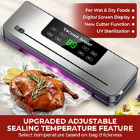 75kPa 120W 30cm 4L/min pantalla tactil cocina alimentos envasadora al vacio selladora al vacio de alimentos