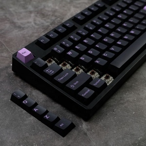 GMK-teclas de perfil de cereza para <span class=keywords><strong>teclado</strong></span> mecánico, color negro, <span class=keywords><strong>lila</strong></span>, 140 teclas, PBT, sublimación, para interruptor MX, gran oferta - Product Image 6