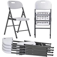 Chaise et table pliantes en plastique de haute qualité, modernes, américaines, portables, pour événements en plein air