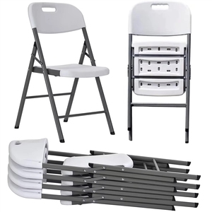 Silla <span class=keywords><strong>y</strong></span> Mesa Plegable <span class=keywords><strong>de</strong></span> Plástico para Exteriores, Portátiles, <span class=keywords><strong>de</strong></span> Alta Calidad, Estilo Americano Moderno, para Eventos - Product Image 2