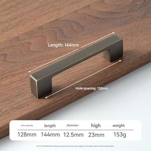 Tiradores de puerta de latón de cobre macizo, perillas de estilo americano, herrajes para muebles de cocina, armario, tiradores de puerta de latón, venta al por mayor - Product Image 2