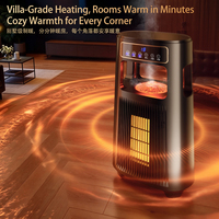 Nouveau Ventilateur Chauffant Portable PTC au Graphène pour Bureau à Domicile 2026, Effet Flamme, Chauffage d'Espace avec Humidificateur Intégré, Économe en Énergie CE FCC UL