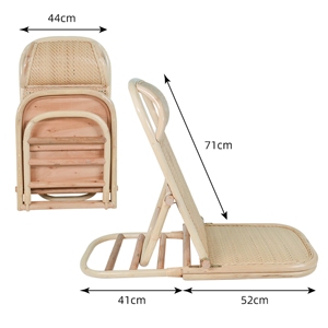 Tumbona de ratán estilo playa de <span class=keywords><strong>California</strong></span>, ergonómica, plegable y ventilada, perfecta para puestas de sol de Malibú y balcones urbanos - Product Image 6