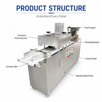 Promotion : Grande machine électrique automatique de découpe et de façonnage de pâte volumétrique pour pizza, pain, biscuits, beignets et pains à burger