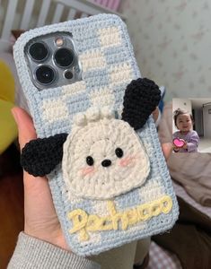 Coque de téléphone personnalisable Granny Lovely Crochet Square 1 Orange neutre pour iPhone - Product Image 5