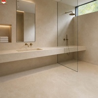 Grande dalle de marbre Nature Beige Cream Marfil pour salle de bain, lavabo, mur, sol, comptoir de cuisine, îlot, escalier, hôtel, villa, hall