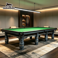 Table de billard en bois massif de 12 pieds avec plateau en ardoise véritable, surface stable et lisse, table de billard professionnelle pour salle de jeux