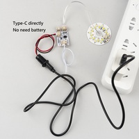 Lampe de table LED rechargeable avec entrée Type-C, 3W, IP20, à intensité variable, pour lecture sur bureau, avec interrupteur tactile et carte PCB