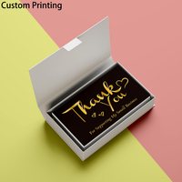 Tarjetas de Presentación de Lujo al por Mayor para Regalos de Boda, Negras, Mate y Brillantes, de Cartón Offset y Cartón Corrugado, Tarjetas de Agradecimiento