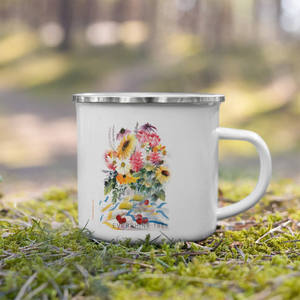 Taza de Leche Personalizada <span class=keywords><strong>con</strong></span> Logotipo, Taza de Esmalte para Sublimación, Taza de Café para Camping, Venta Caliente - Product Image 1