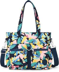 Échantillon gratuit Sacs à main portables de grande capacité Sacs à bandoulière Sac fourre-tout en toile avec poches zippées pour femmes et filles - Product Image 2