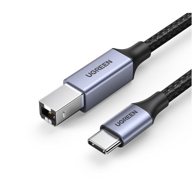 UGREEN USB B to USB C Printer Cable USB C MIDI Cable 3FT Nylon Braided Printer Cable for MacBook Pro/Air
