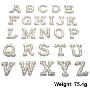 Patchs de lettres thermocollants DIY en perles et strass, patchs de lettres de l'alphabet en perles pour chapeau - Product Image 3