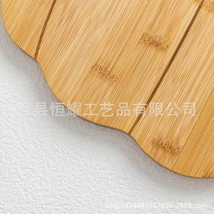 Planche à découper en bambou Hengyao Crafts en forme de citrouille 22x19x1.2cm, plateau créatif pour servir le fromage et les steaks, utilisation domestique portable - Product Image 4
