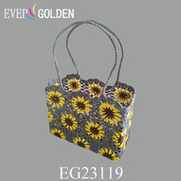 35X15X25CM Femmes Crochet Fourre-Tout Mignon Tricot Épaule Sac À Main Daisy Tissé Plage Fourre-Tout pour Fille Femmes En Plein Air Plage Voyage