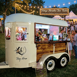 Remolque de Comida Tipo Horse Bar, Remolques de Comida, Remolque de Cocina Móvil, Remolque Móvil para Bodas, Carrito de Comida Callejera, Food Truck Estilo Americano - Product Image 1