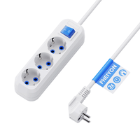 Multiprise murale européenne PHEIYON avec 3 prises Schuko 16A 3680W, ignifuge, certifiée CE pour hôpitaux