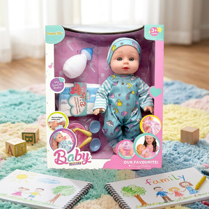 Muñeca Bebé Adorable y Suave con Ropa, Pañal, Biberón, Tazón, Cucharas y Accesorios de 27 cm para Niñas de 3+ Años - Product Image 1