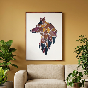Geometric Wooden Wall Hanging Decor Durable Natural Wood Art Piece for Bedroom Living Room Home Decoration Modern Interior - Product Image 1