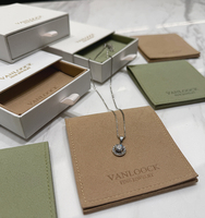 Boîte à bijoux et ensemble de cartes, emballage de bijoux en papier de style tiroir avec logo personnalisé, boîte de rangement pour collier, boucles d'oreilles et bagues